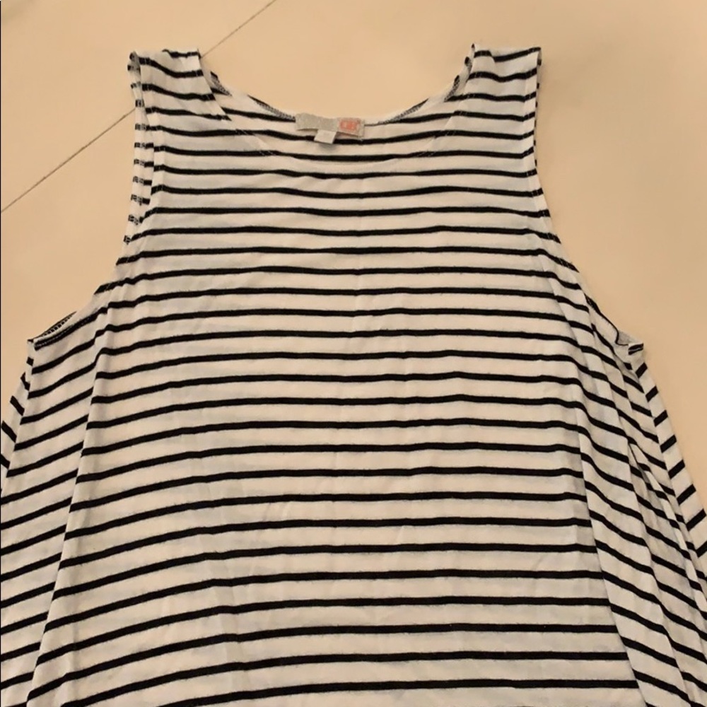 Black and white striped T-shirt dress
